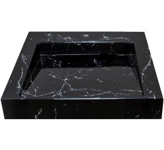 Раковина над стиральной машиной Stella Polar Берта SP-00001403 60см чёрный мрамор